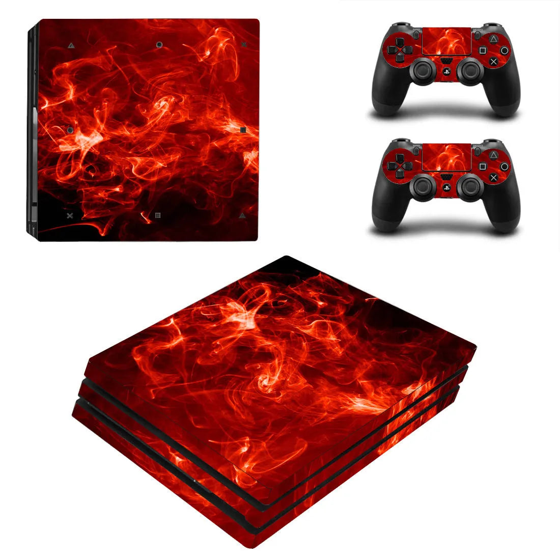 PS4 Pro PVC removable decal sticker in colour design, 32x34cm, with ventilating grooves