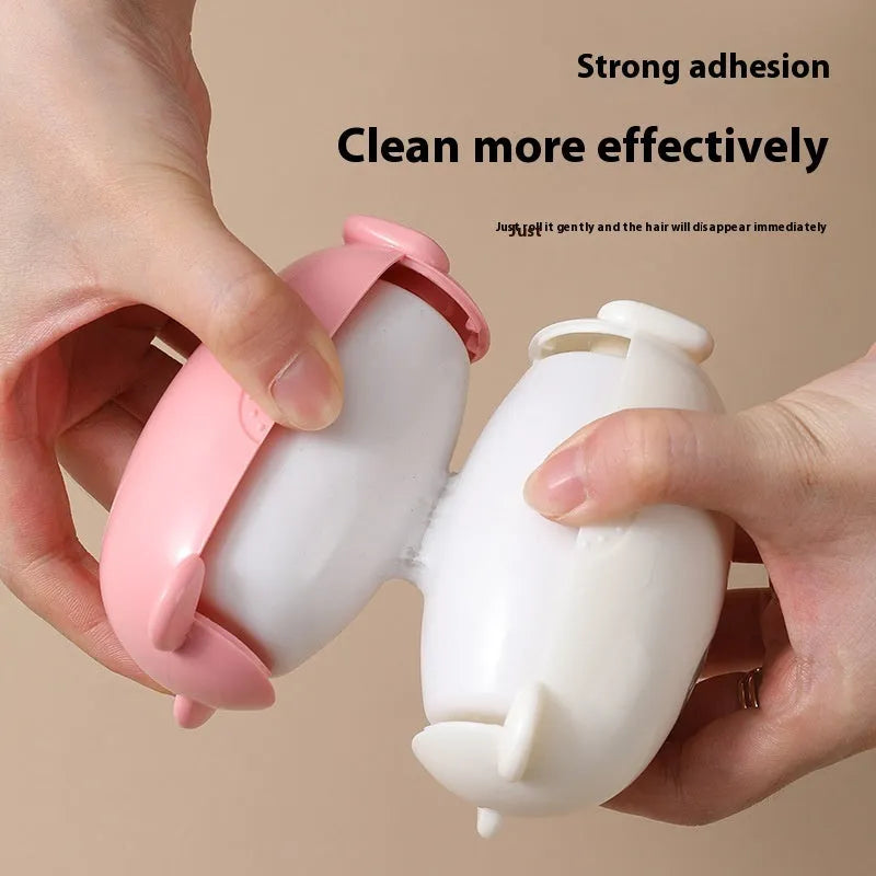 Washable lint remover roller in white pink green colours with ABS silicone handle