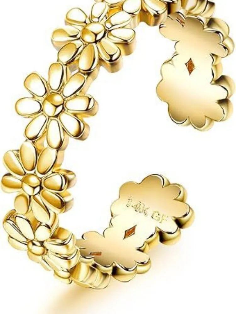 Geometric gold plated toe ring with rhinestone or water drop design options.