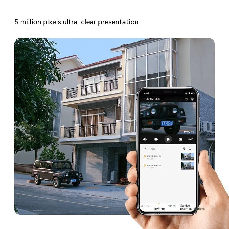 5 million pixel outdoor security camera 2-inch ball wall mount with infrared night vision
