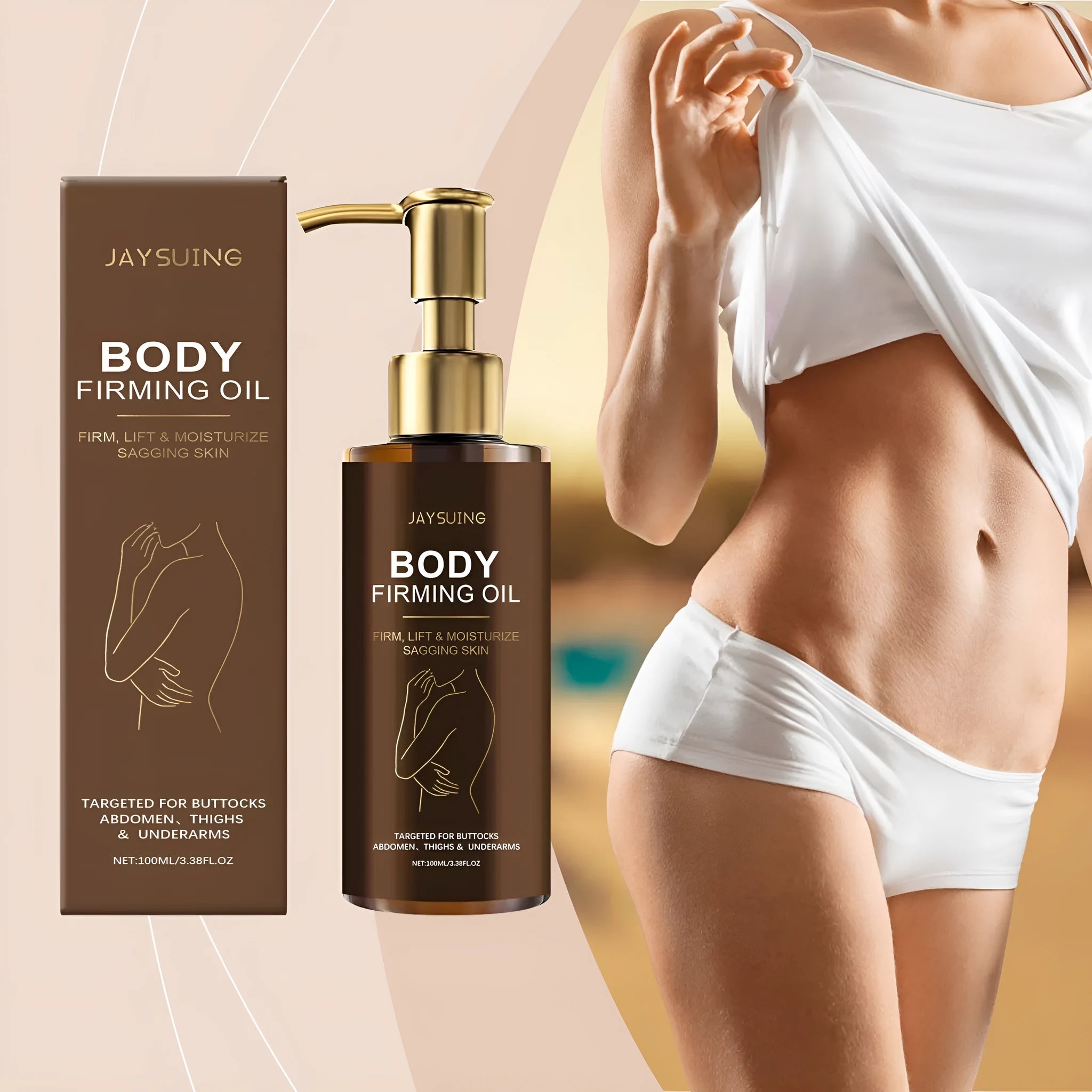 100ml nourishing firming body oil bottle with hyaluronic acid and vitamin E