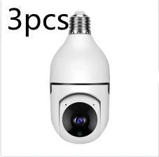 Alexa-enabled 1080P WiFi bulb camera with smooth pan and tilt, night vision, and voice control features