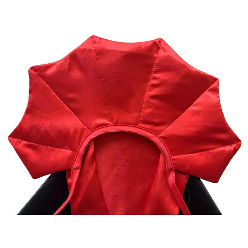 Halloween pet bat cloak and hat costume set in red or purple for dogs and cats