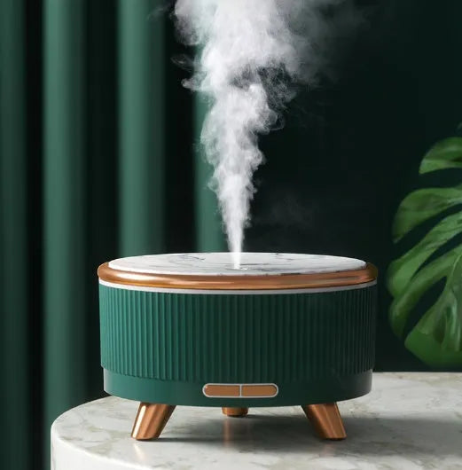 USB charging cycle bedroom humidifier in cylinder plastic shape with 500ml tank and quiet operation