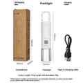 High-power flashlight with telescopic optical zoom, ABS body and keychain fitting