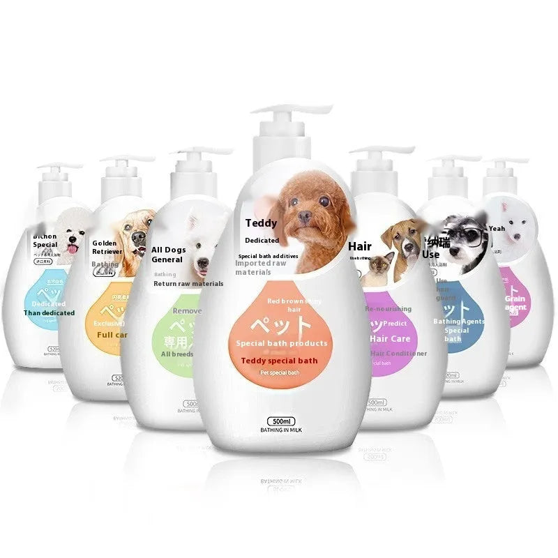 Gel pet shampoo for cat or dog bath with body deodorization, 200-500ml bottle