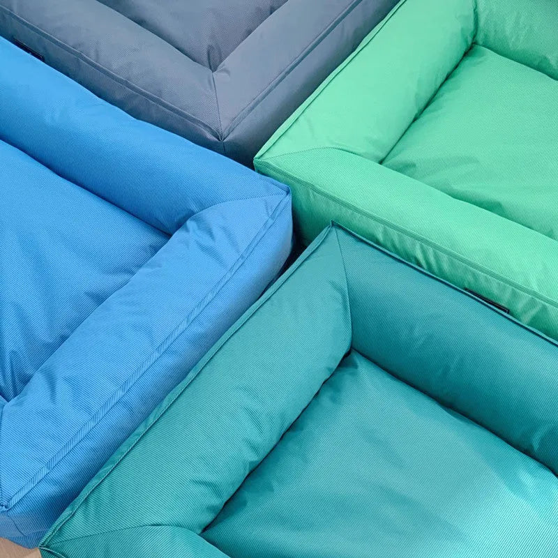 XL removable washable waterproof dog kennel mat with wooden frame in assorted colours