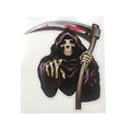 Self-adhesive skull reflective car sticker 13cm, Skull-5 style, on a car exterior