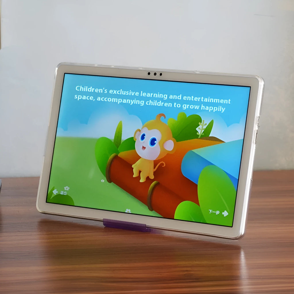 Ultra-thin clear silicone tablet case showing transparent white colour and minimalist design