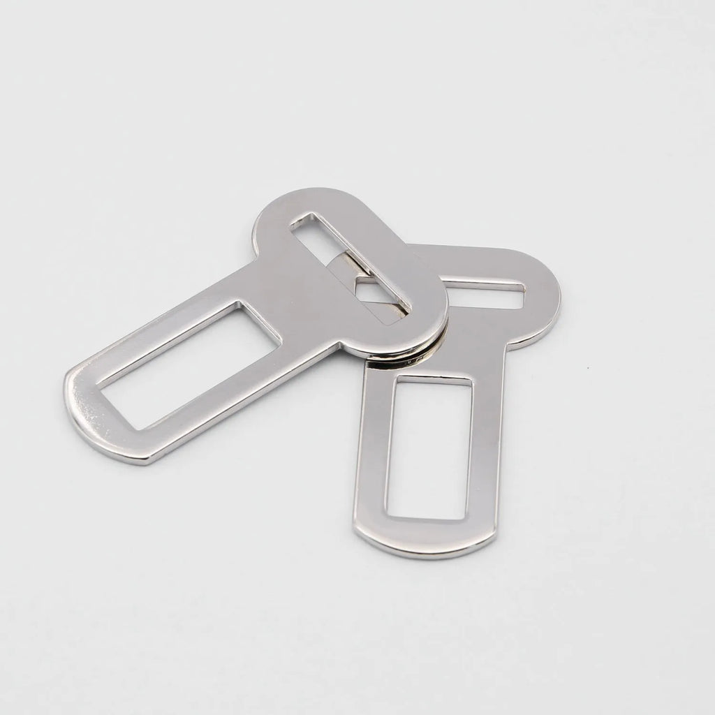 26mm silvery stainless steel quick-release pet safety buckle for leads and harnesses.