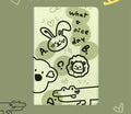 Cartoon flip iPad case in imitation leather and TPU, Matcha Zoo and Habit Bear designs
