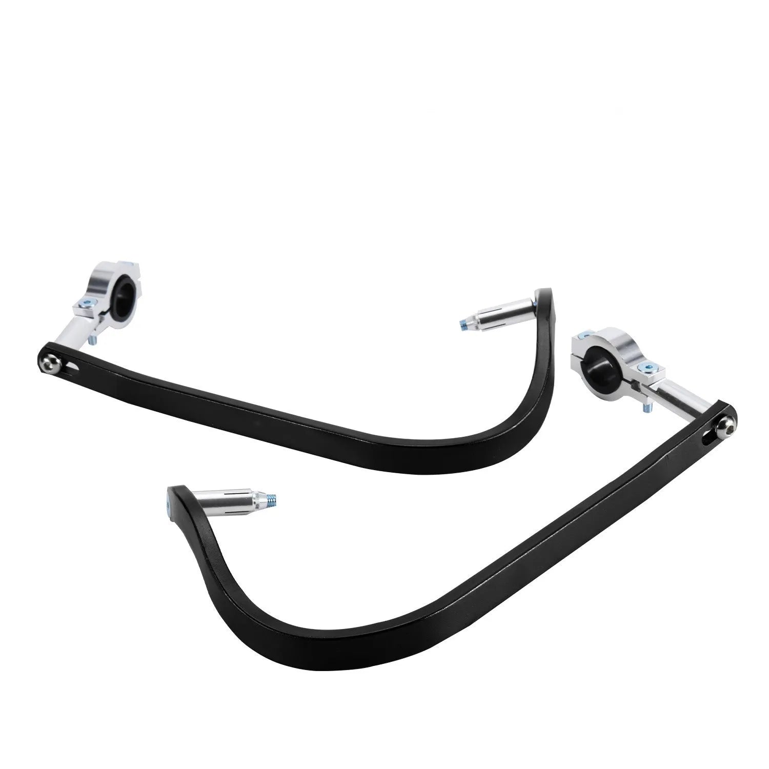 White aluminium alloy motorcycle hand guard anti-drop gauntlet side view