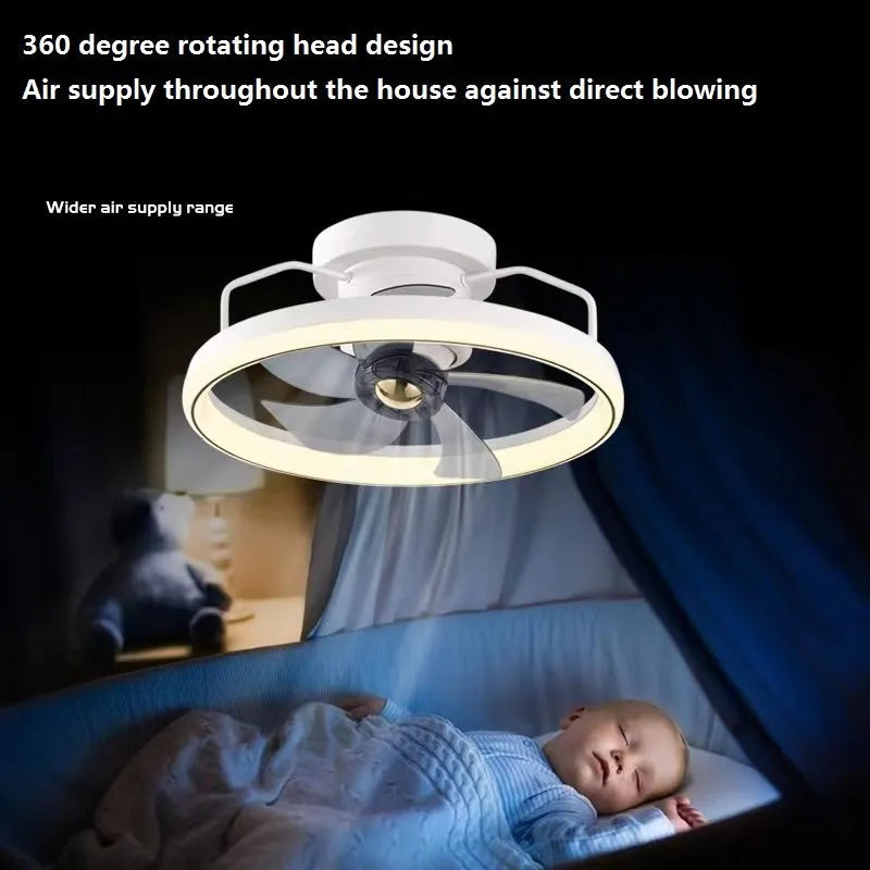 50cm diameter ceiling fan light with integrated illumination and modern simple design
