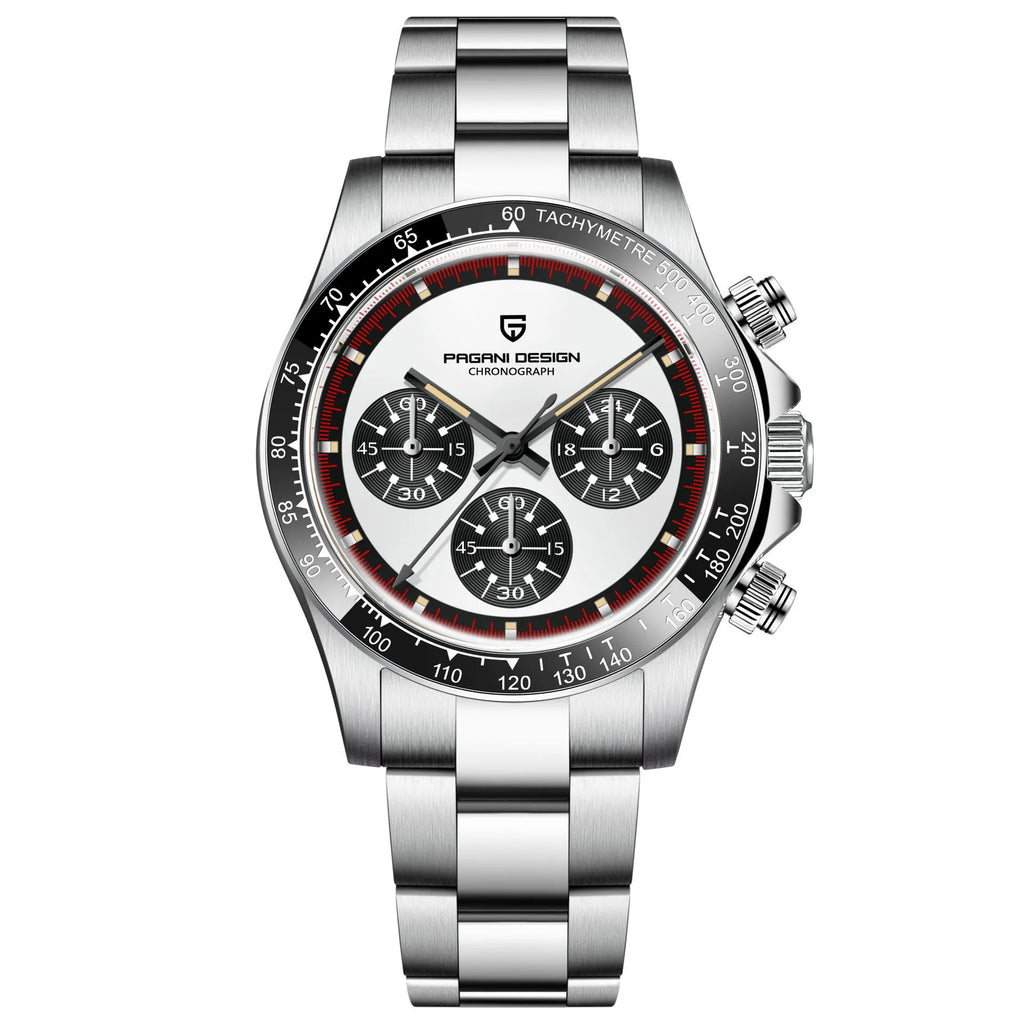 Berjani men's chronograph watch with stainless steel bracelet and 40mm dial