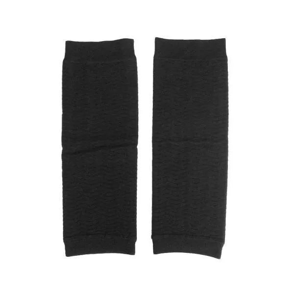 Leg shaping belt in skin colour on a white background, nylon fabric calf-length fitness support