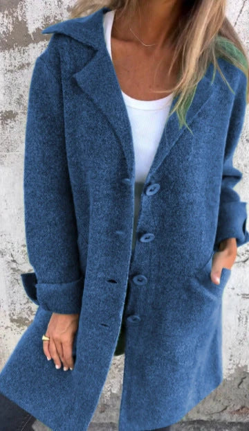 A stylish single-breasted cardigan with pockets, available in a variety of colors for women's fashion