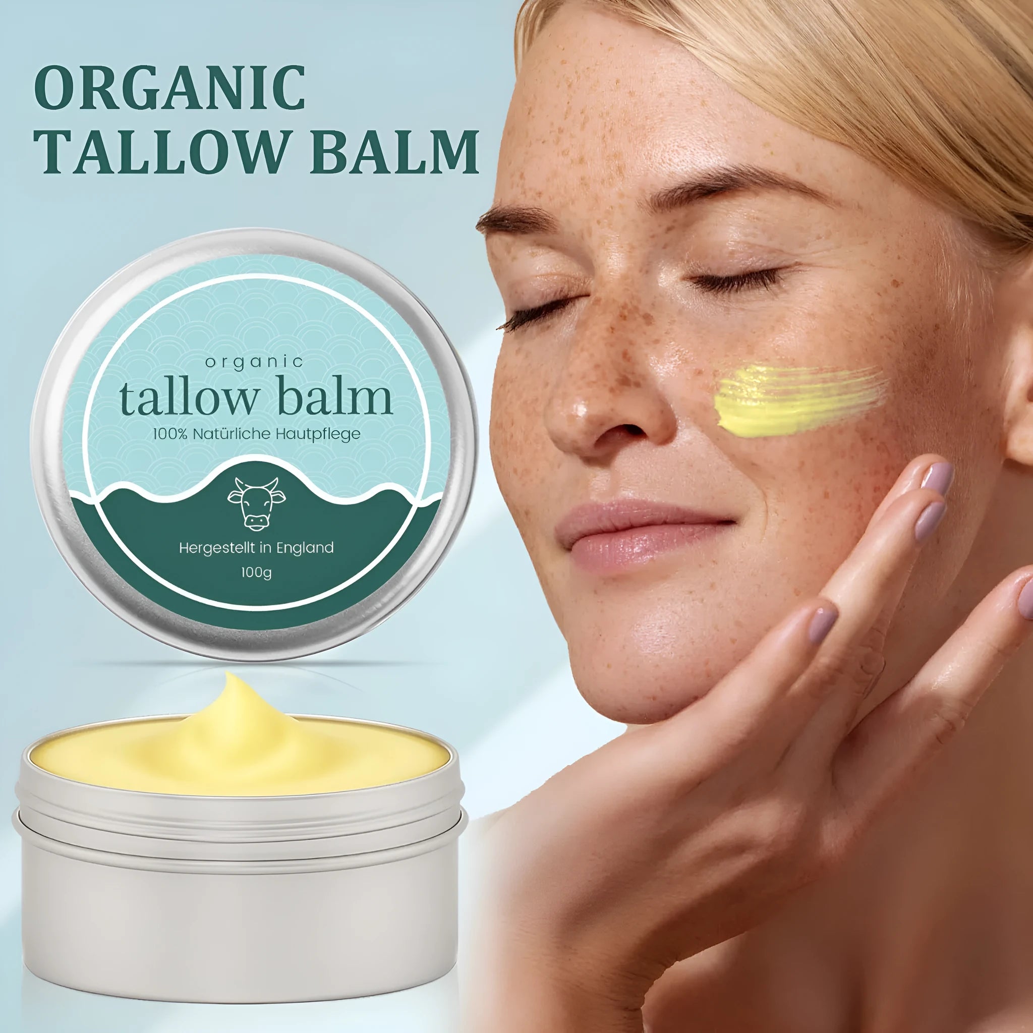 Non-standard Cow Fat deep hydrating moisturising cream 100g jar for facial care