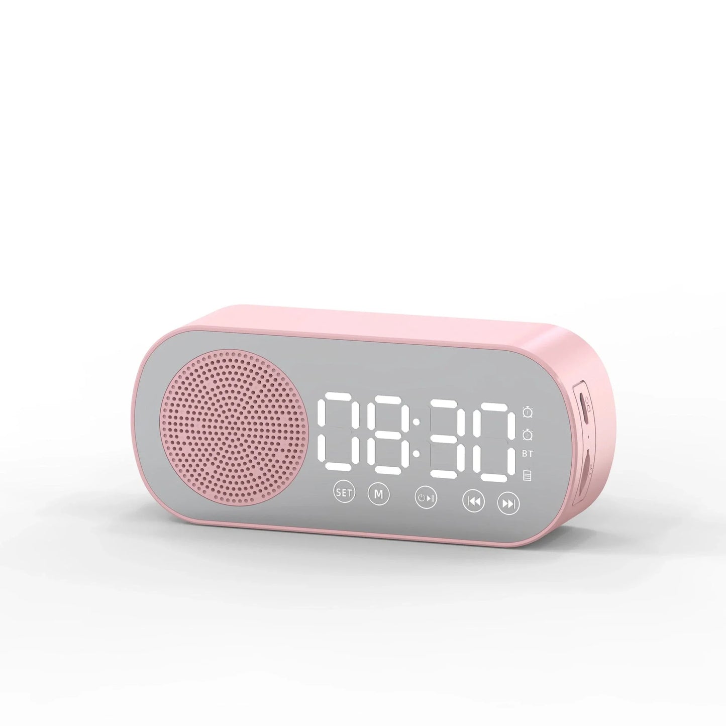 Multifunctional alarm clock with Bluetooth, FM radio, and USB charging features