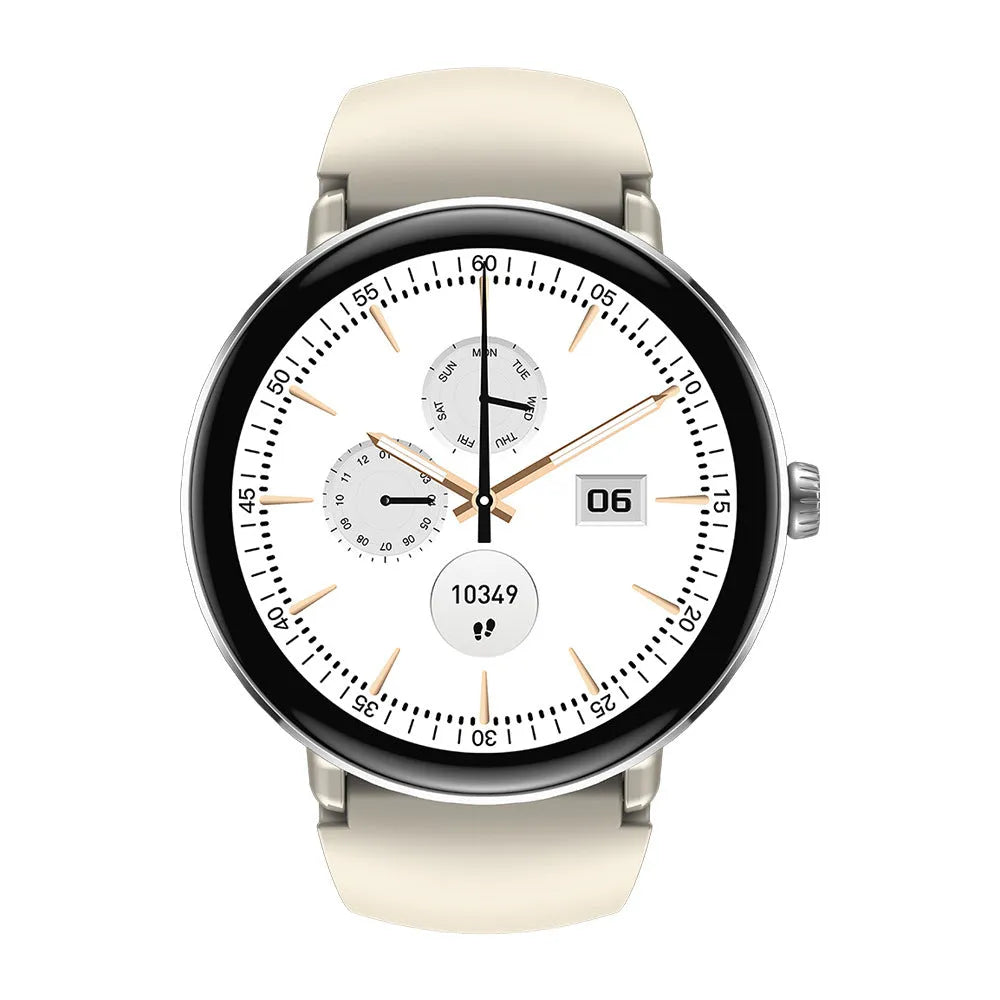 Women's smart watch with AMOLED screen and Bluetooth calling, 12-inch ultra-narrow frame, pink or silver