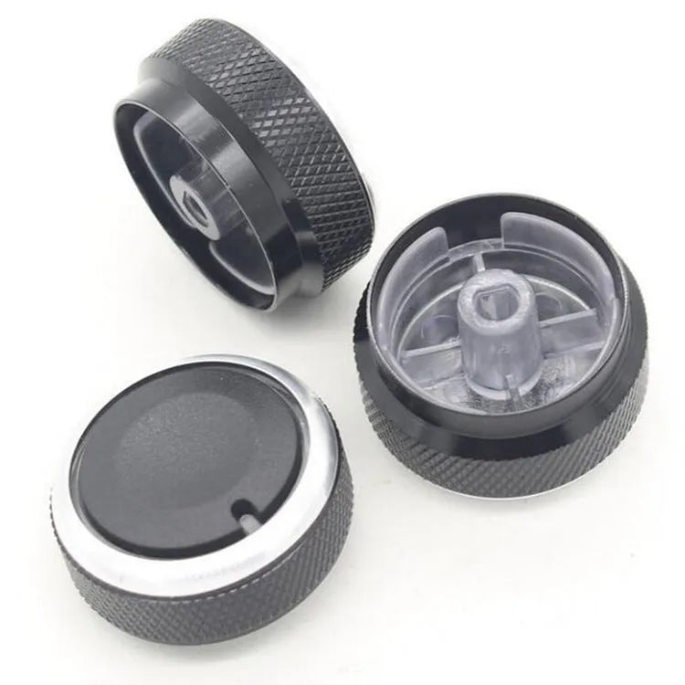 Three black aluminium air conditioning knobs for Chevrolet Lefeng and Lechi dashboard replacement