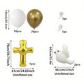 120PCs cross white dove balloon arch set with Oxford cloth balloons and tape