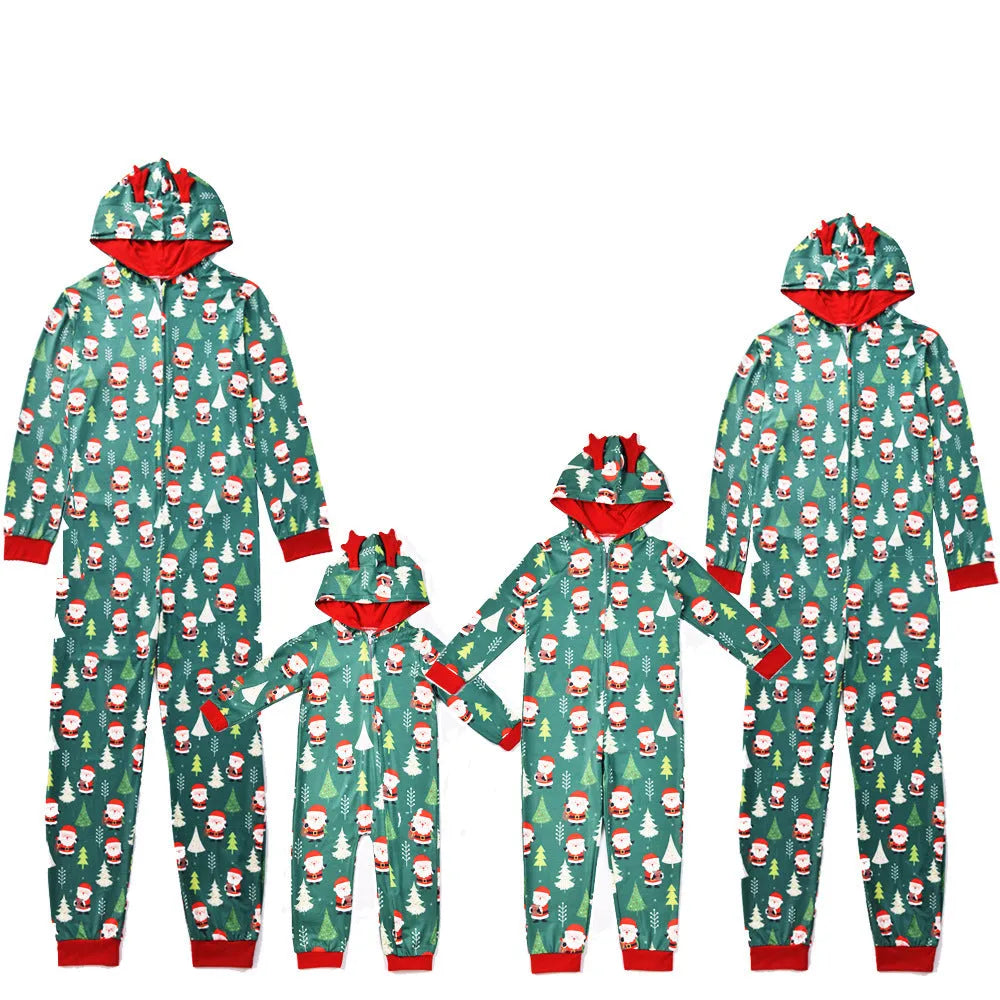 Family matching pyjamas set for baby boys Christmas featuring polyester soft fabric in picture colour