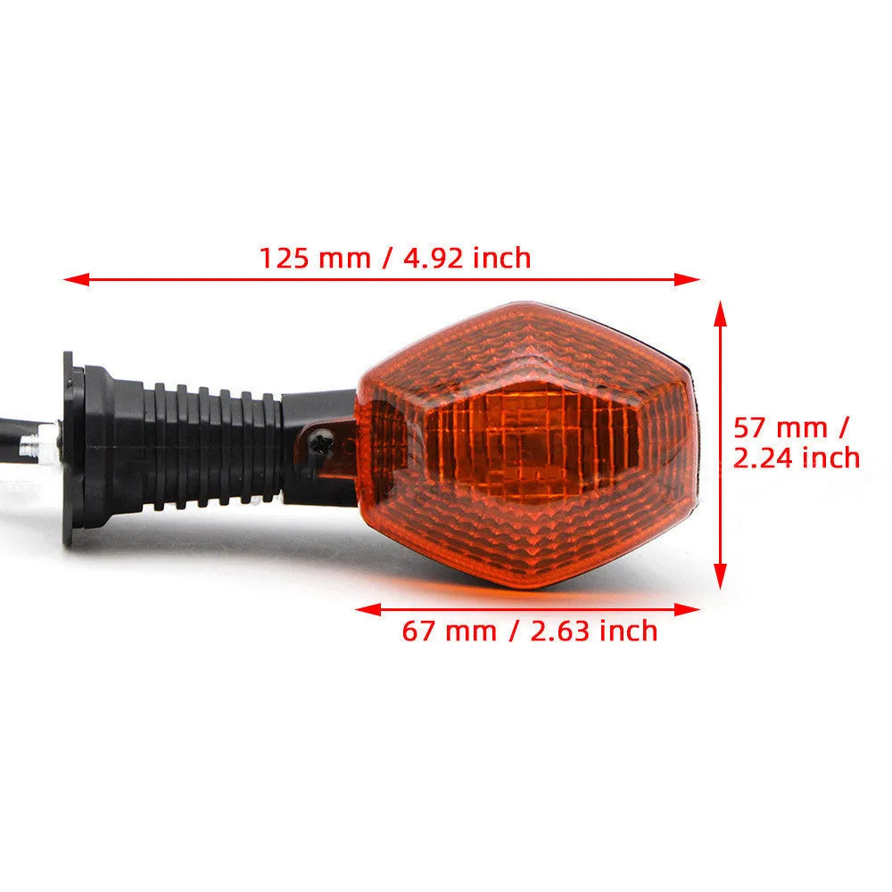 Motorcycle turn signal for Suzuki DL 1000 V-Strom and DL 650 V-Strom, model TSK-1230101A, in black, white, or yellow
