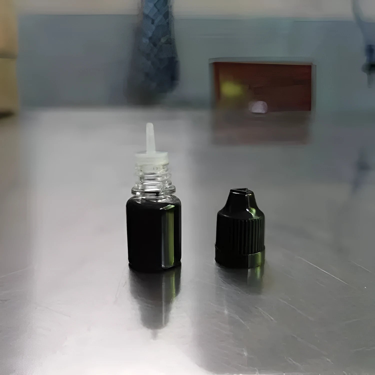 5ml bottle of black confidentiality seal ink for document security stamps