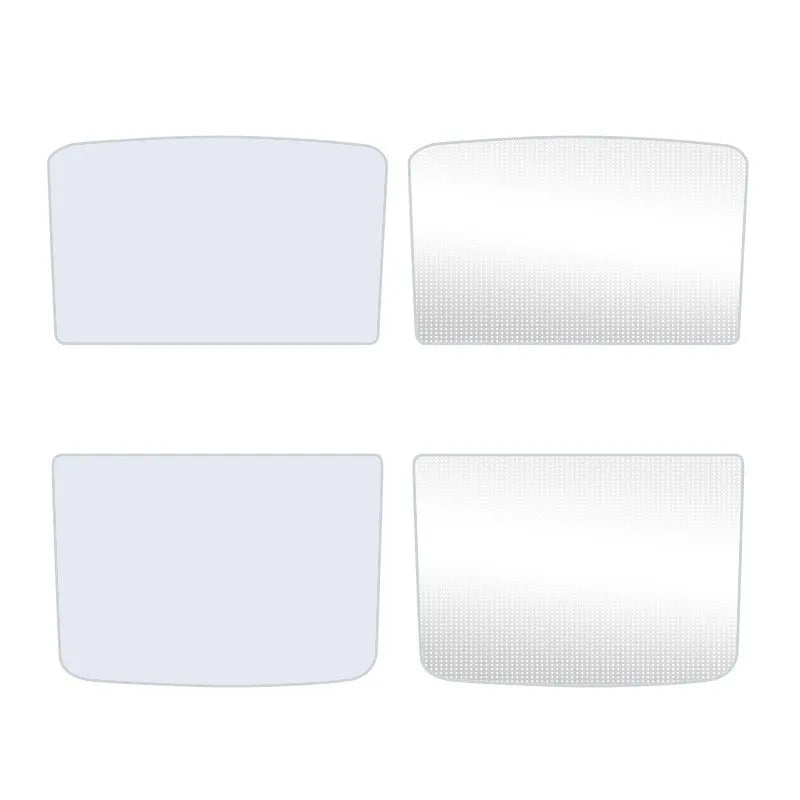 Ice crystal skylight sun visor automotive accessory in silver tape with beige or black pattern options