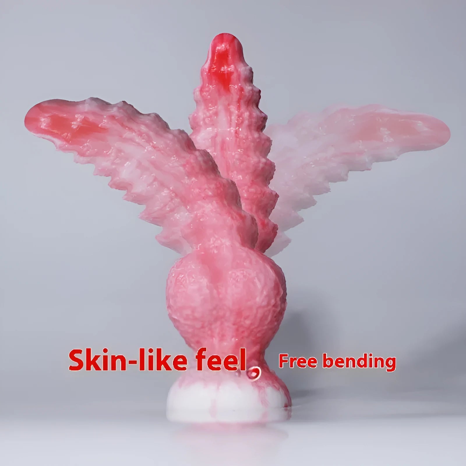 Pink silicone penis-shaped masturbation toy for women