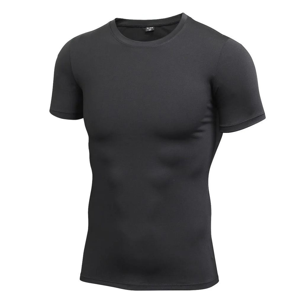 Men's stretch quick drying short-sleeved exercise shirt in multiple colour options