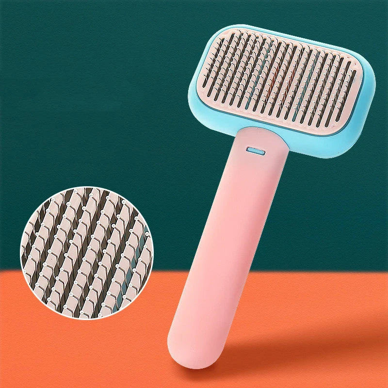 Premium Grooming Comb for Pets - Multifunctional Hair Brush for Dogs and Cats in Grey, Pink, and Green Colors