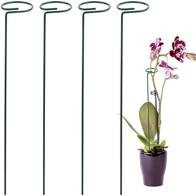 Round metal climbing plant support bracket, wrought iron floor-standing frame, 20cm to 90cm sizes