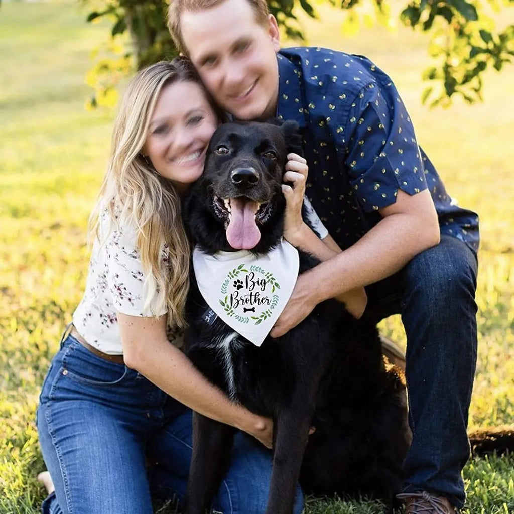 Wedding pet dog triangular binder scarf polyester letters pattern multicolour 42x42x62cm autumn casual style