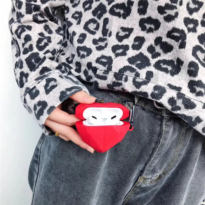 Chinese style love silicone earphone case for AirPods 3 Pro 1 and 2 with cartoon design