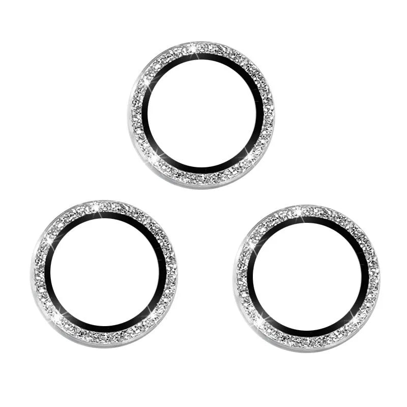 Integrated steel ring camera lens film for iPhone 14 15 16 in silver blue black gold and pink
