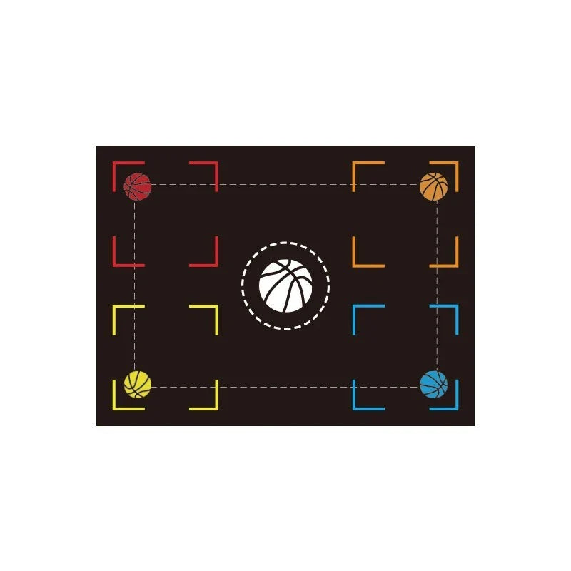 Premium rubber basketball training mat with specialized surface design for enhanced footwork, ball control, and agility drills