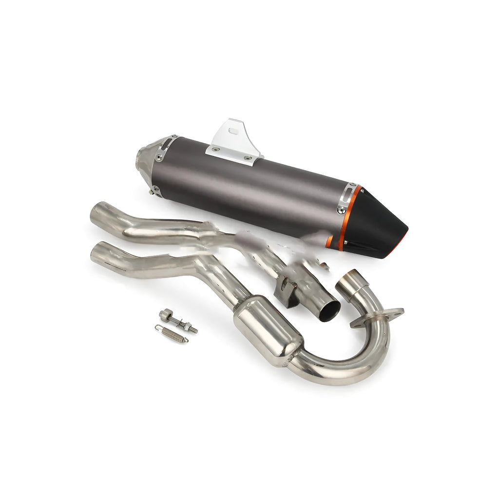Honda CRF230 full exhaust pipe, silver, 460mm x 250mm x 180mm, 3290g, off-road modification part