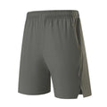Men's ice silk sports shorts in nylon fabric with mid waist design, shown in available colours