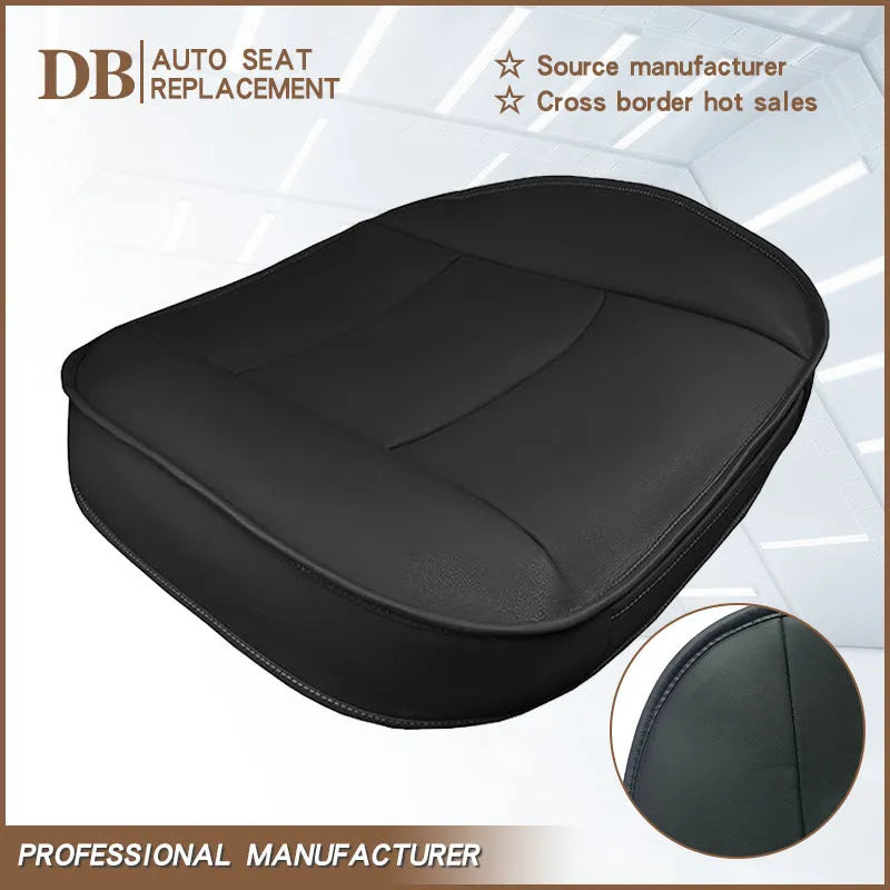 PU leather car seat cover for four-door SUV in black, beige, or grey, single seat cover