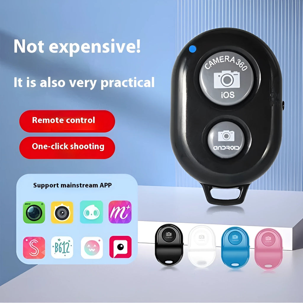 Bluetooth remote control selfie stick for mobile phone, ABS, 49x31x11mm, push-button, four colours