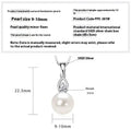 Women's 925 sterling silver geometric pendant necklace with pearl inlay and rhinestone accents, available in gold colour finish.
