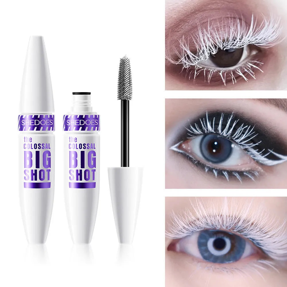 White waterproof mascara tube with 10ml sweat-proof quick-drying formula