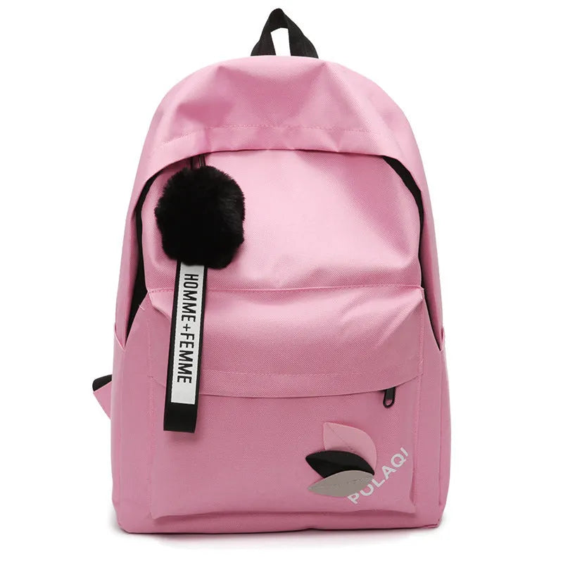 Canvas college style schoolbag in green colour showing front view with dimensions 40x28x13cm