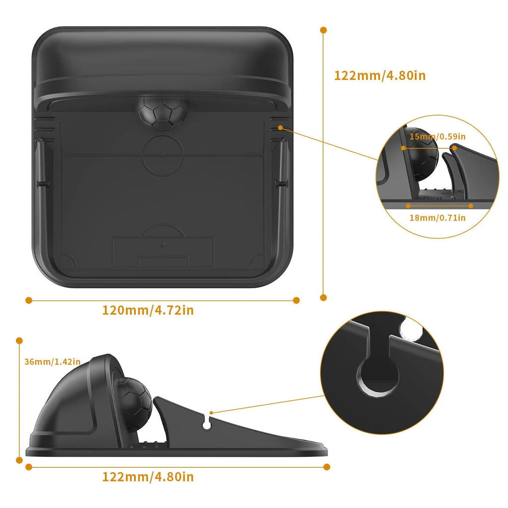 Silicone automobile phone holder in Peak-X5 colour mounted on car dashboard