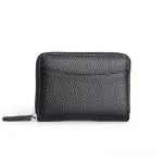 Genuine leather coin purse with zipper closure shown in multiple colour options