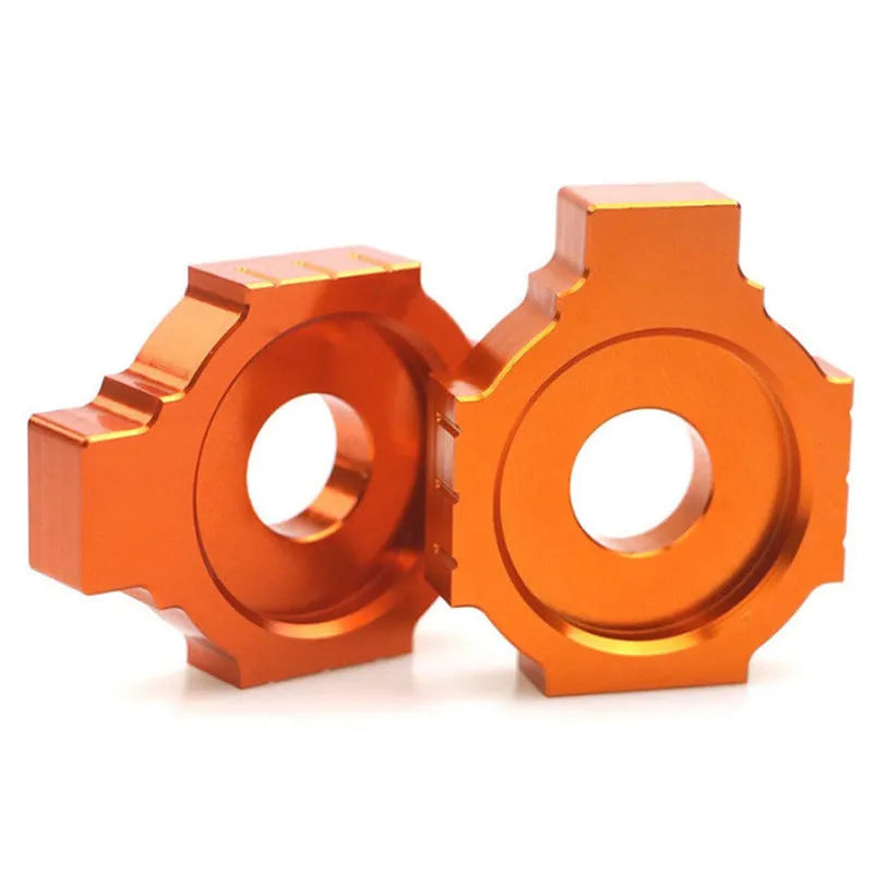 Orange motorcycle regulator screws for KTM DUKE rear fork modification