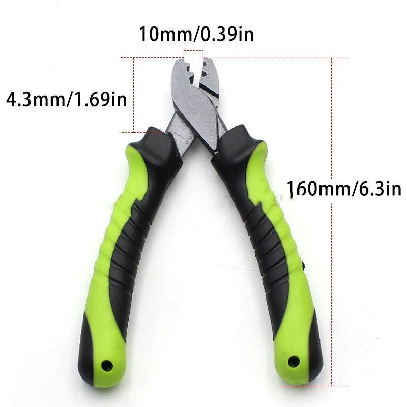 Green metal fishing cable cutters pliers for wild and sea fishing