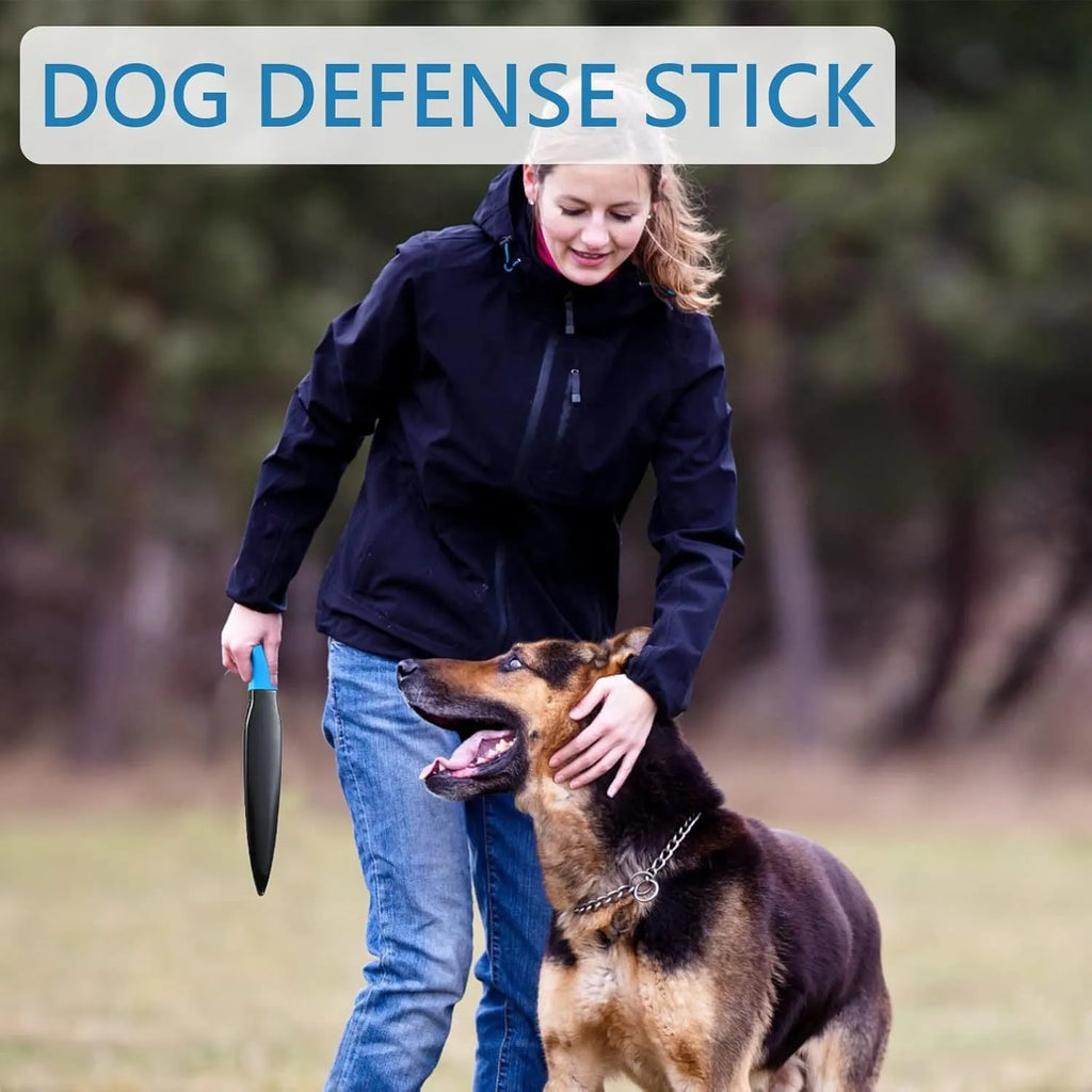 Blue-handled dog break stick measuring 35cm for small to medium dog training