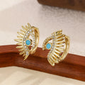 Simple Devil's Eye dangle drop earrings in alloy metal, available in Style1 and Style2